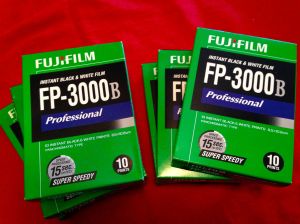 Soon to be discontinued Fuji FP-3000b film. I have 6 packs in the refrigerator with seven more on the way.